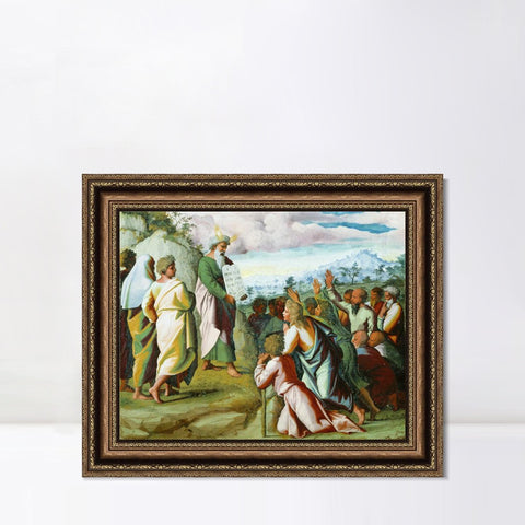 INVIN ART Framed Canvas Art Giclee Print Series#068 by Raphael/Raffaello Sanzio Wall Art Living Room Home Office Decorations