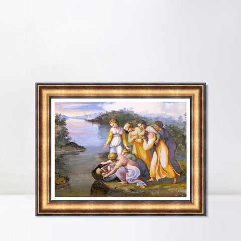 INVIN ART Framed Canvas Art Giclee Print Series#069 by Raphael/Raffaello Sanzio Wall Art Living Room Home Office Decorations