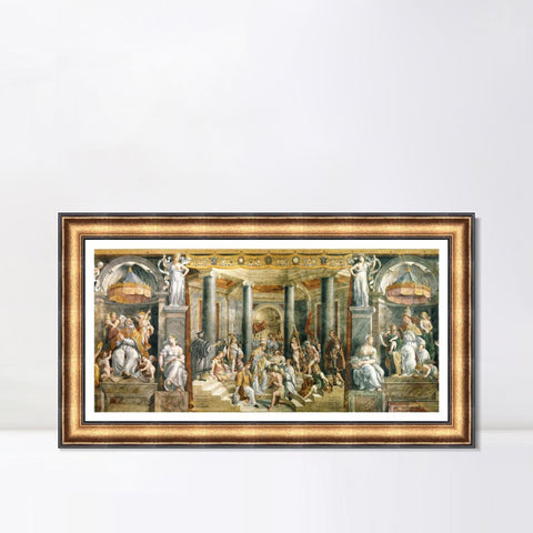 INVIN ART Framed Canvas Art Giclee Print Series#071 by Raphael/Raffaello Sanzio Wall Art Living Room Home Office Decorations