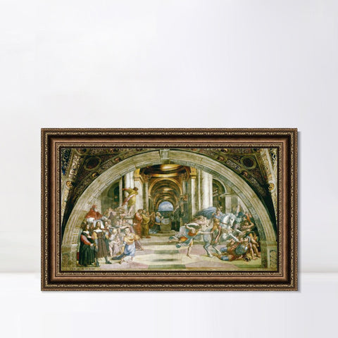 INVIN ART Framed Canvas Art Giclee Print Series#073 by Raphael/Raffaello Sanzio Wall Art Living Room Home Office Decorations