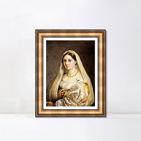 INVIN ART Framed Canvas Art Giclee Print Series#075 by Raphael/Raffaello Sanzio Wall Art Living Room Home Office Decorations