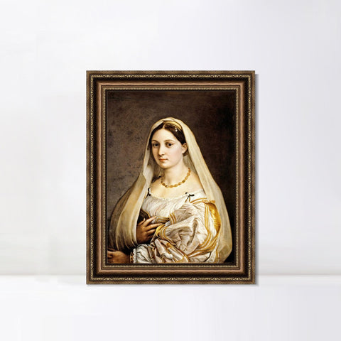 INVIN ART Framed Canvas Art Giclee Print Series#075 by Raphael/Raffaello Sanzio Wall Art Living Room Home Office Decorations