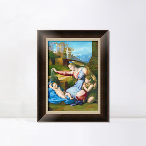 INVIN ART Framed Canvas Art Giclee Print Series#076 by Raphael/Raffaello Sanzio Wall Art Living Room Home Office Decorations