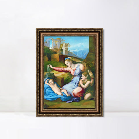 INVIN ART Framed Canvas Art Giclee Print Series#076 by Raphael/Raffaello Sanzio Wall Art Living Room Home Office Decorations