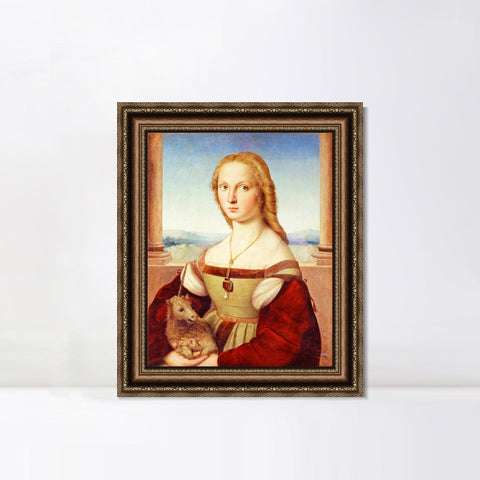 INVIN ART Framed Canvas Art Giclee Print Series#077 by Raphael/Raffaello Sanzio Wall Art Living Room Home Office Decorations