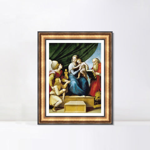 INVIN ART Framed Canvas Art Giclee Print Series#097 by Raphael/Raffaello Sanzio Wall Art Living Room Home Office Decorations