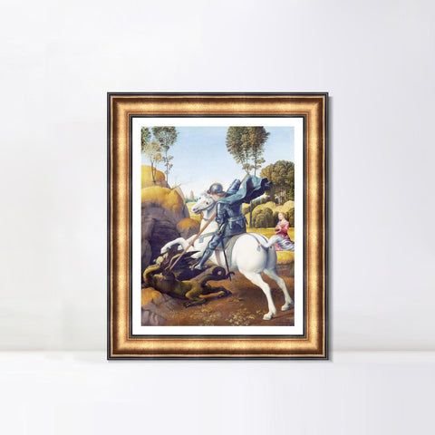 INVIN ART Framed Canvas Art Giclee Print Series#098 by Raphael/Raffaello Sanzio Wall Art Living Room Home Office Decorations