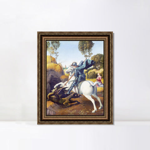 INVIN ART Framed Canvas Art Giclee Print Series#098 by Raphael/Raffaello Sanzio Wall Art Living Room Home Office Decorations