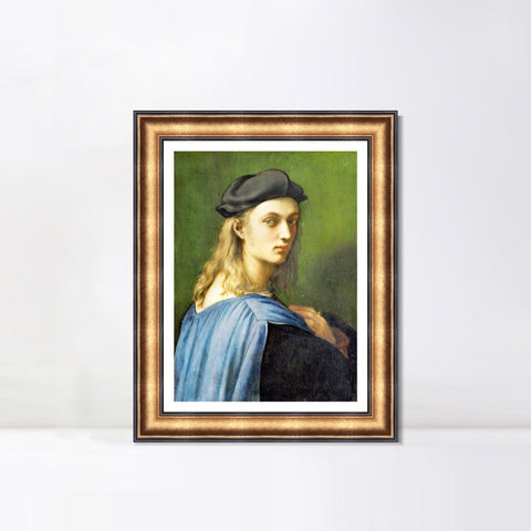 INVIN ART Framed Canvas Art Giclee Print Ritratto di Bindo Altoviti by Raphael/Raffaello Sanzio Wall Art Living Room Home Office Decorations
