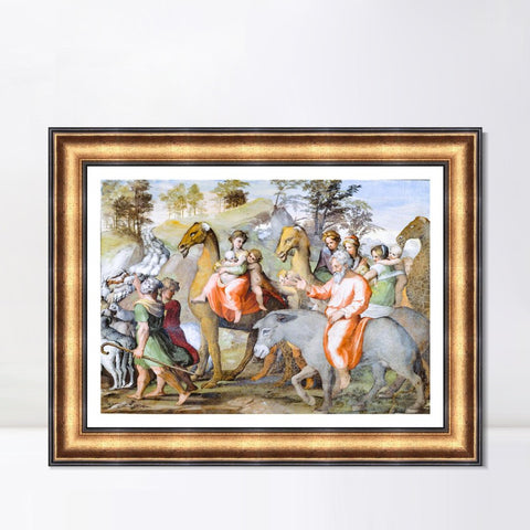 INVIN ART Framed Canvas Art Giclee Print Series#120 by Raphael/Raffaello Sanzio Wall Art Living Room Home Office Decorations