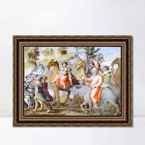 INVIN ART Framed Canvas Art Giclee Print Series#120 by Raphael/Raffaello Sanzio Wall Art Living Room Home Office Decorations