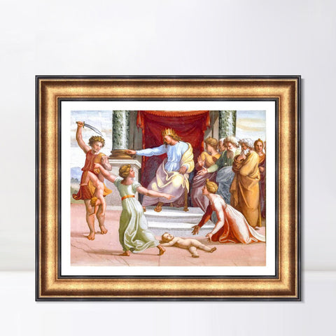 INVIN ART Framed Canvas Art Giclee Print Series#121 by Raphael/Raffaello Sanzio Wall Art Living Room Home Office Decorations