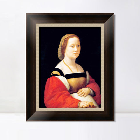 INVIN ART Framed Canvas Art Giclee Print La Gravida by Raphael/Raffaello Sanzio Wall Art Living Room Home Office Decorations