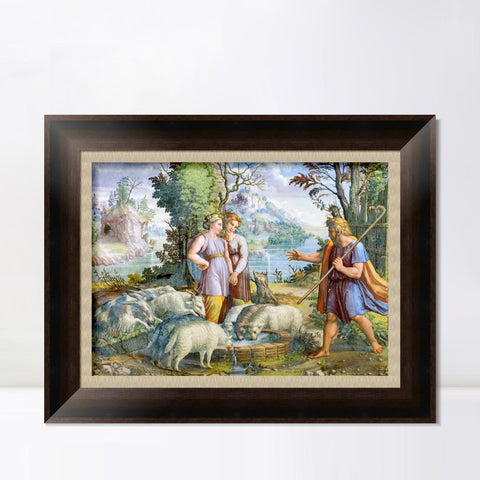 INVIN ART Framed Canvas Art Giclee Print Series#123 by Raphael/Raffaello Sanzio Wall Art Living Room Home Office Decorations