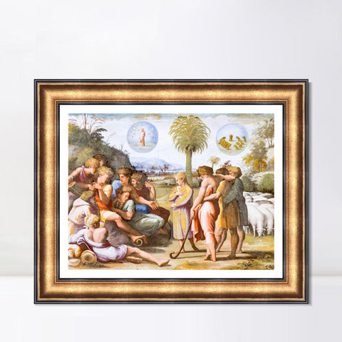 INVIN ART Framed Canvas Art Giclee Print Series#126 by Raphael/Raffaello Sanzio Wall Art Living Room Home Office Decorations