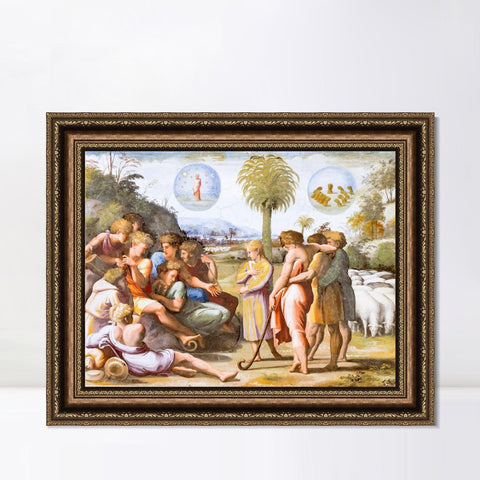 INVIN ART Framed Canvas Art Giclee Print Series#126 by Raphael/Raffaello Sanzio Wall Art Living Room Home Office Decorations