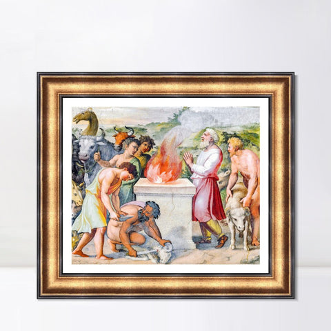 INVIN ART Framed Canvas Art Giclee Print Series#132 by Raphael/Raffaello Sanzio Wall Art Living Room Home Office Decorations