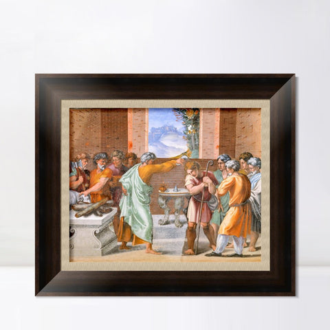 INVIN ART Framed Canvas Art Giclee Print Series#134 by Raphael/Raffaello Sanzio Wall Art Living Room Home Office Decorations