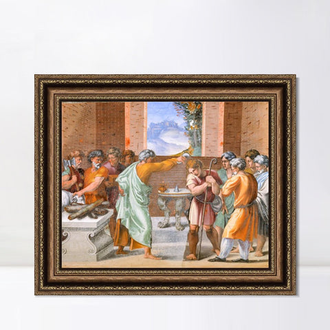 INVIN ART Framed Canvas Art Giclee Print Series#134 by Raphael/Raffaello Sanzio Wall Art Living Room Home Office Decorations