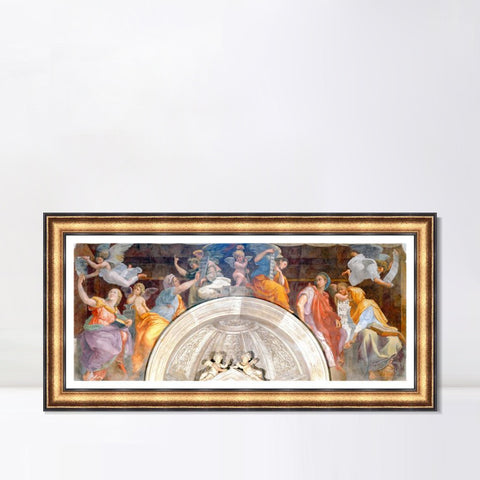INVIN ART Framed Canvas Art Giclee Print Series#135 by Raphael/Raffaello Sanzio Wall Art Living Room Home Office Decorations