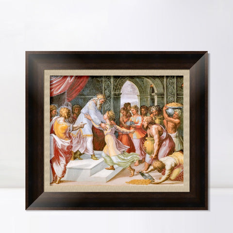 INVIN ART Framed Canvas Art Giclee Print Series#136 by Raphael/Raffaello Sanzio Wall Art Living Room Home Office Decorations