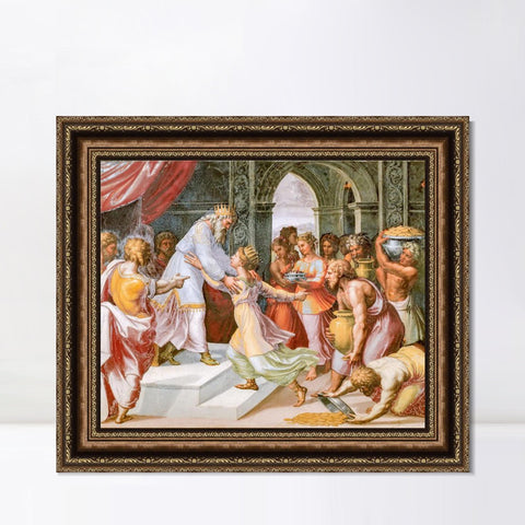 INVIN ART Framed Canvas Art Giclee Print Series#136 by Raphael/Raffaello Sanzio Wall Art Living Room Home Office Decorations