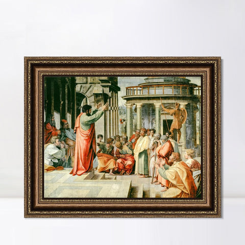 INVIN ART Framed Canvas Art Giclee Print Series#137 by Raphael/Raffaello Sanzio Wall Art Living Room Home Office Decorations