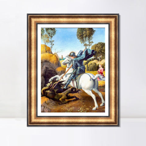 INVIN ART Framed Canvas Art Giclee Print Series#138 by Raphael/Raffaello Sanzio Wall Art Living Room Home Office Decorations