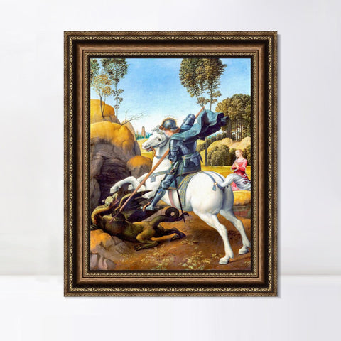 INVIN ART Framed Canvas Art Giclee Print Series#138 by Raphael/Raffaello Sanzio Wall Art Living Room Home Office Decorations