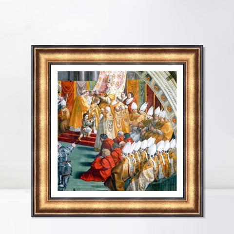 INVIN ART Framed Canvas Art Giclee Print Series#140 by Raphael/Raffaello Sanzio Wall Art Living Room Home Office Decorations