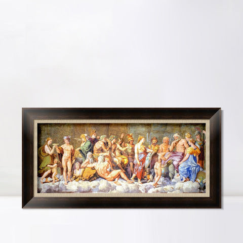 INVIN ART Framed Canvas Art Giclee Print The gods of Olympus by Raphael/Raffaello Sanzio Wall Art Living Room Home Office Decorations