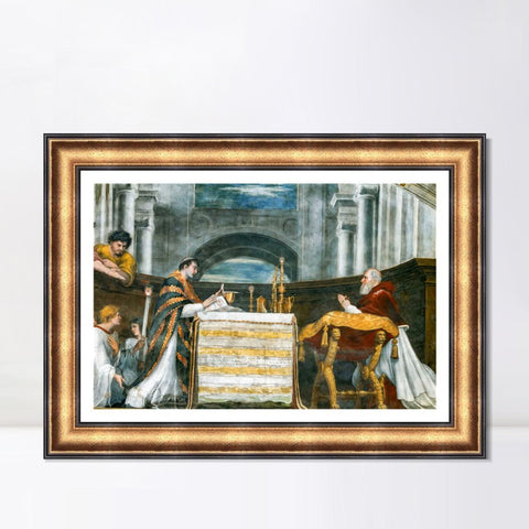 INVIN ART Framed Canvas Art Giclee Print Series#143 by Raphael/Raffaello Sanzio Wall Art Living Room Home Office Decorations