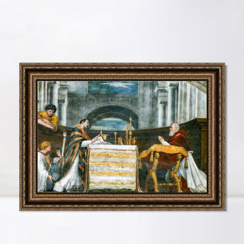 INVIN ART Framed Canvas Art Giclee Print Series#143 by Raphael/Raffaello Sanzio Wall Art Living Room Home Office Decorations