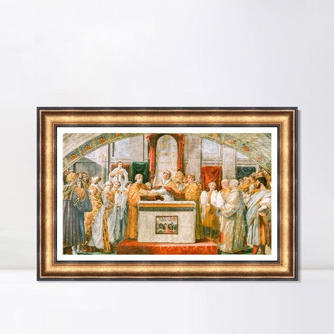 INVIN ART Framed Canvas Art Giclee Print Series#144 by Raphael/Raffaello Sanzio Wall Art Living Room Home Office Decorations