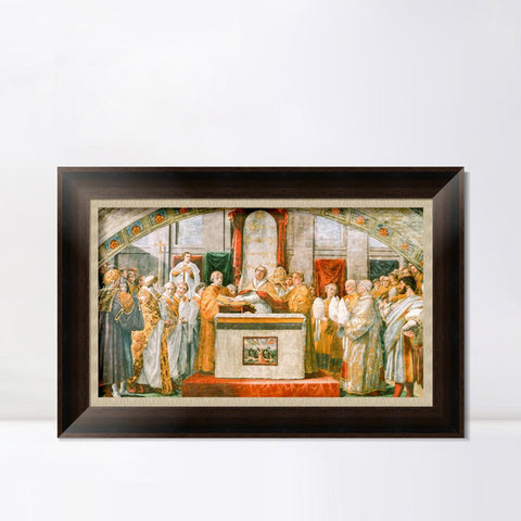 INVIN ART Framed Canvas Art Giclee Print Series#144 by Raphael/Raffaello Sanzio Wall Art Living Room Home Office Decorations