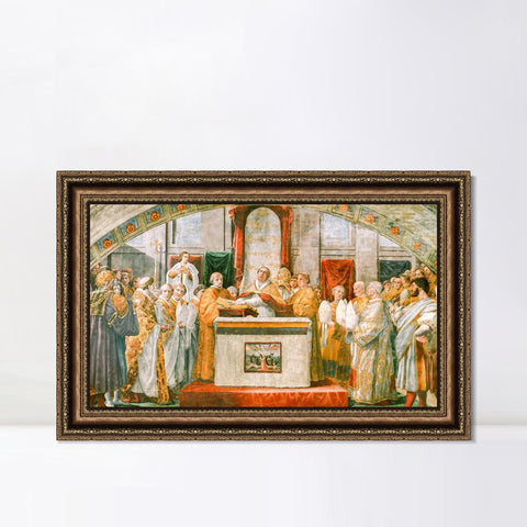 INVIN ART Framed Canvas Art Giclee Print Series#144 by Raphael/Raffaello Sanzio Wall Art Living Room Home Office Decorations