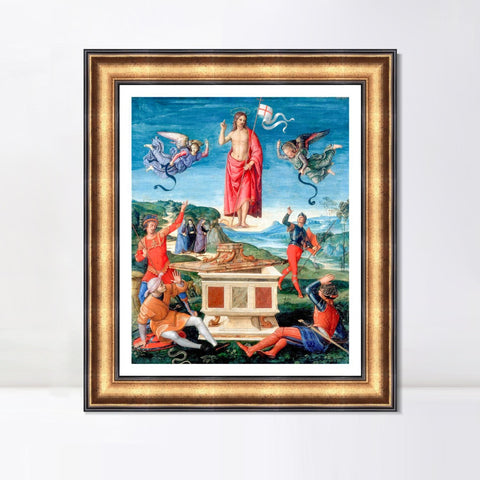 INVIN ART Framed Canvas Art Giclee Print Series#145 by Raphael/Raffaello Sanzio Wall Art Living Room Home Office Decorations