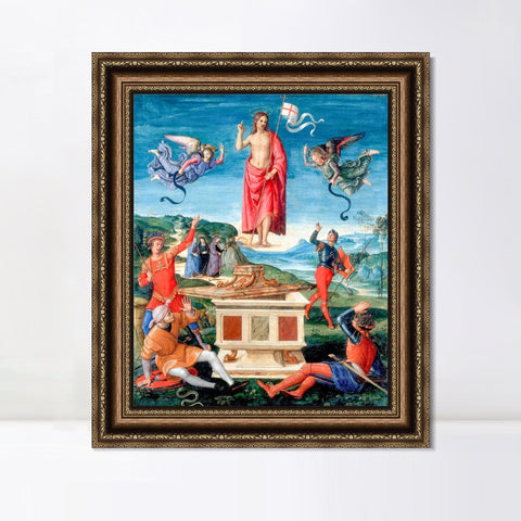 INVIN ART Framed Canvas Art Giclee Print Series#145 by Raphael/Raffaello Sanzio Wall Art Living Room Home Office Decorations
