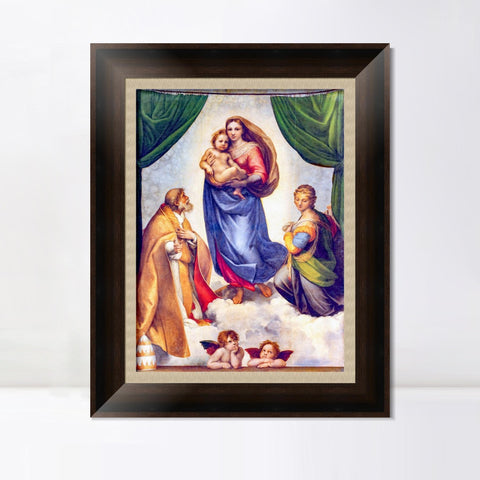INVIN ART Framed Canvas Art Giclee Print Series#148 by Raphael/Raffaello Sanzio Wall Art Living Room Home Office Decorations