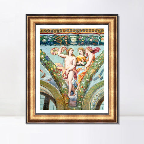 INVIN ART Framed Canvas Art Giclee Print Series#151 by Raphael/Raffaello Sanzio Wall Art Living Room Home Office Decorations