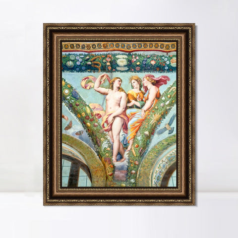 INVIN ART Framed Canvas Art Giclee Print Series#151 by Raphael/Raffaello Sanzio Wall Art Living Room Home Office Decorations