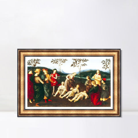 INVIN ART Framed Canvas Art Giclee Print Series#152 by Raphael/Raffaello Sanzio Wall Art Living Room Home Office Decorations