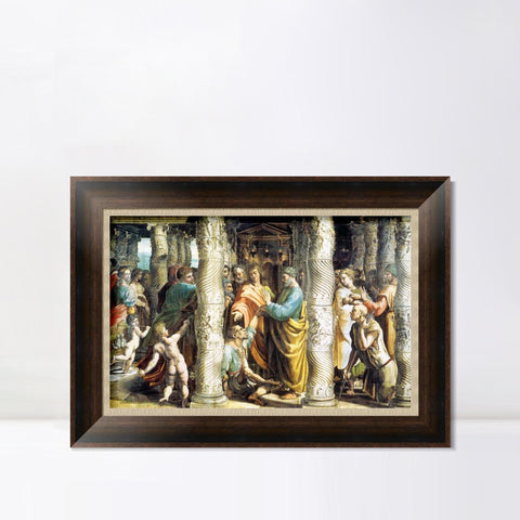 INVIN ART Framed Canvas Art Giclee Print Series#154 by Raphael/Raffaello Sanzio Wall Art Living Room Home Office Decorations