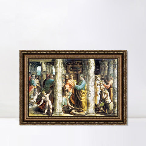 INVIN ART Framed Canvas Art Giclee Print Series#154 by Raphael/Raffaello Sanzio Wall Art Living Room Home Office Decorations