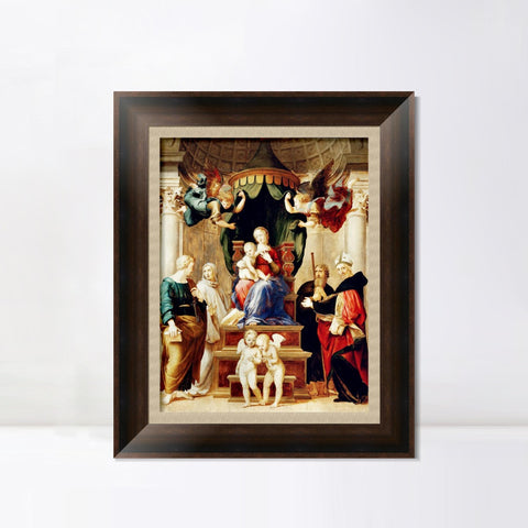 INVIN ART Framed Canvas Art Giclee Print Series#158 by Raphael/Raffaello Sanzio Wall Art Living Room Home Office Decorations