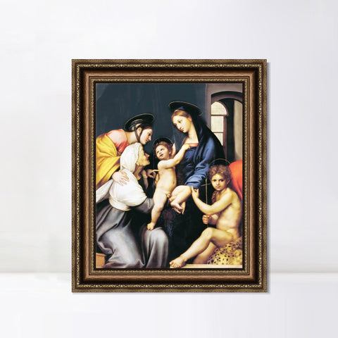 INVIN ART Framed Canvas Art Giclee Print Series#159 by Raphael/Raffaello Sanzio Wall Art Living Room Home Office Decorations