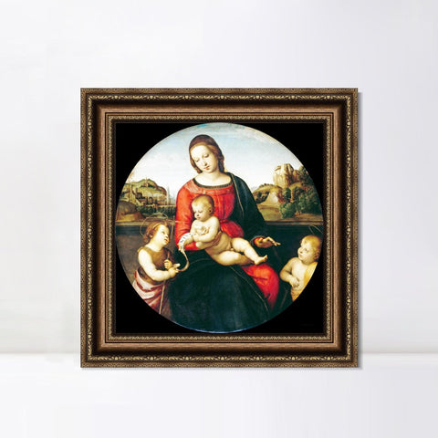 INVIN ART Framed Canvas Art Giclee Print Series#163 by Raphael/Raffaello Sanzio Wall Art Living Room Home Office Decorations