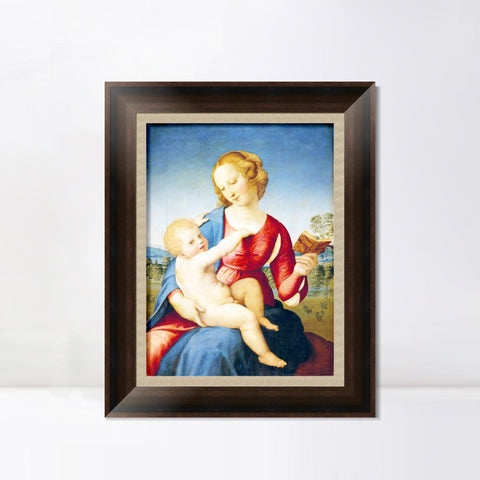 INVIN ART Framed Canvas Art Giclee Print Madonna and Child by Raphael/Raffaello Sanzio Wall Art Living Room Home Office Decorations