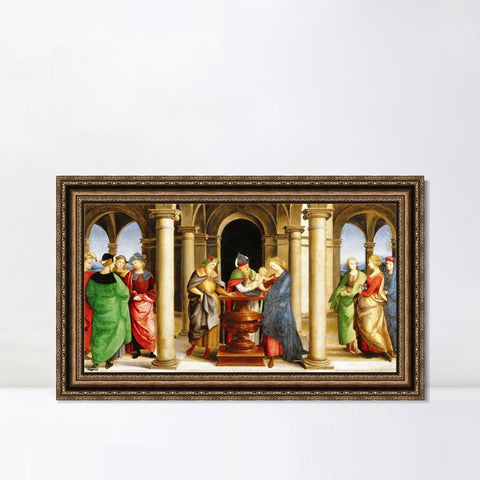 INVIN ART Framed Canvas Art Giclee Print Series#168 by Raphael/Raffaello Sanzio Wall Art Living Room Home Office Decorations