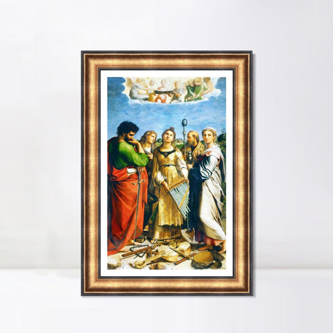 INVIN ART Framed Canvas Art Giclee Print Series#172 by Raphael/Raffaello Sanzio Wall Art Living Room Home Office Decorations